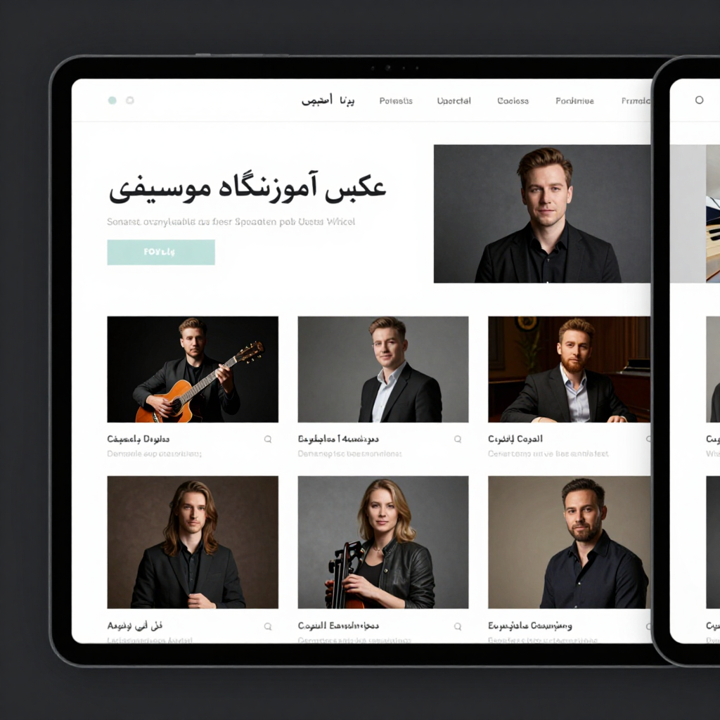 عکس اسلایدر برای آموزشگاه موسیقی